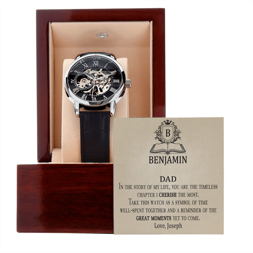 Dad Gift watch personalized card