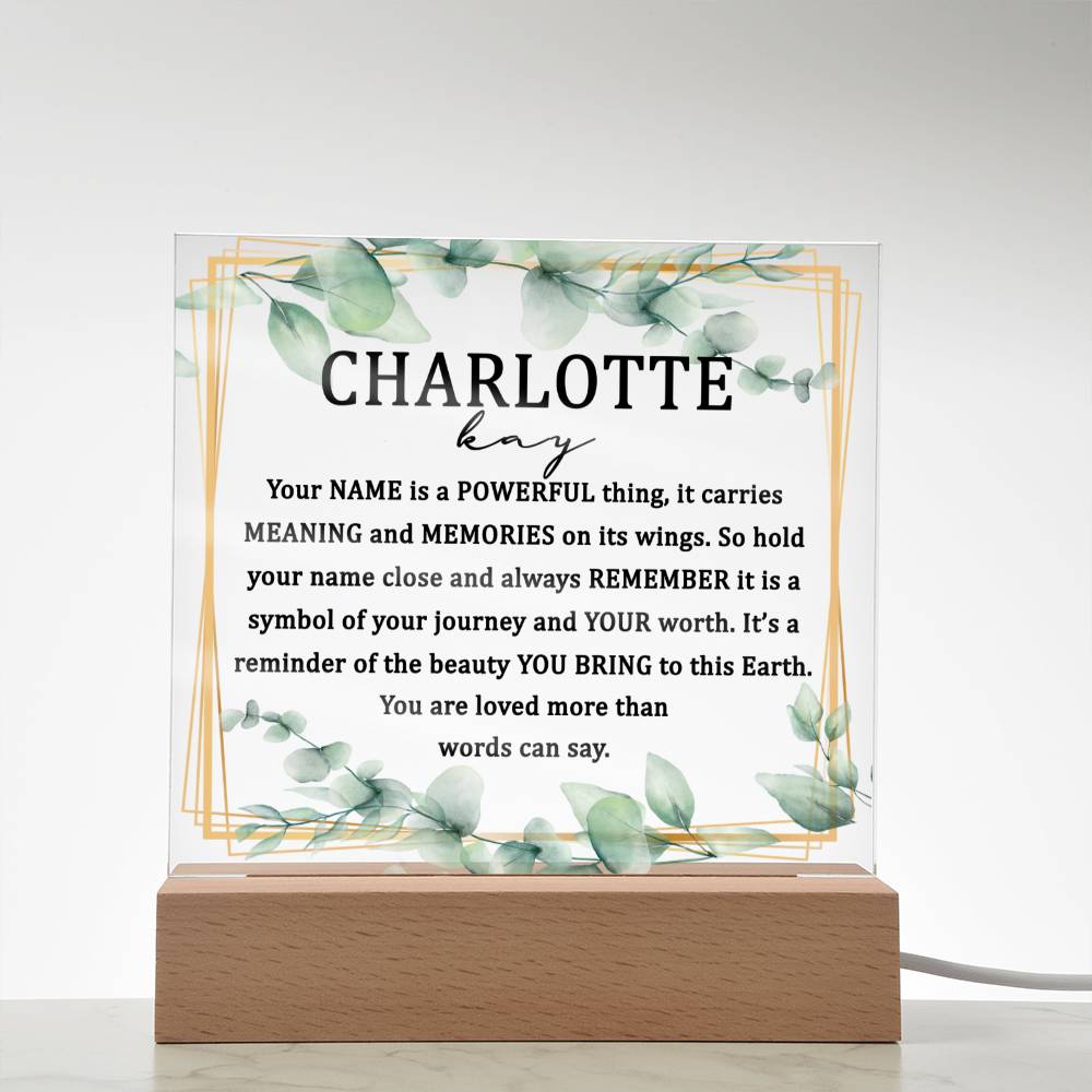 Personalized Sign Gift With First and Middle Name Saying Names are Special and Powerful
