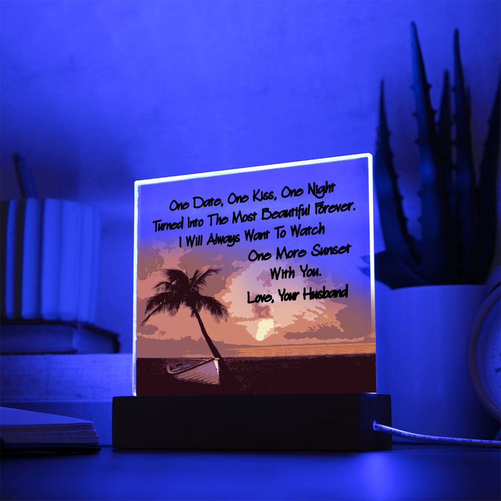One More Sunset Special Gift for Wife From Husband Sign
