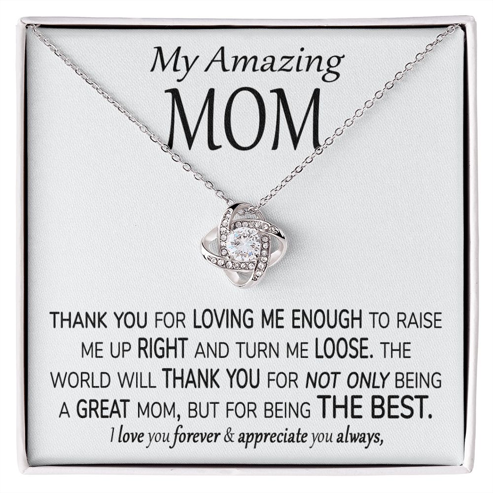 Birthday gift to mom from daughter son necklace and card box set