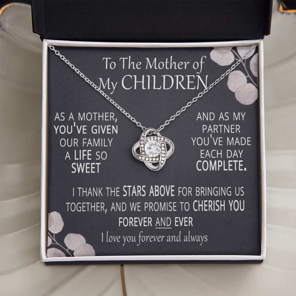 A Life So Sweet Gift for Mother of my Children Card and Necklace