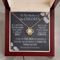A Life So Sweet Gift for Mother of my Children Card and Necklace