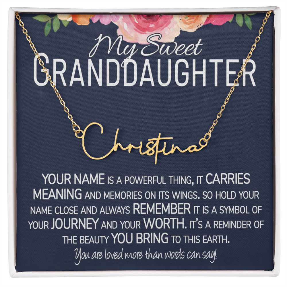 16th birthday gift for granddaughter card and necklace from grandma