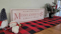 Load image into Gallery viewer, Custom Solid Wood Carved Merry Christmas Sign | Home Decor Traditional Cabin White
