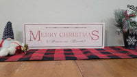 Load image into Gallery viewer, Custom Solid Wood Carved Merry Christmas Sign | Home Decor Traditional Cabin White

