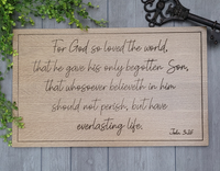 Load image into Gallery viewer, Carved Wooden Sign John 3:16
