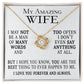 Not A Man Of Many Words Wife Gift Card And Necklace