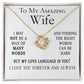 My Love Language Is You Wife Card And Necklace Gift Set
