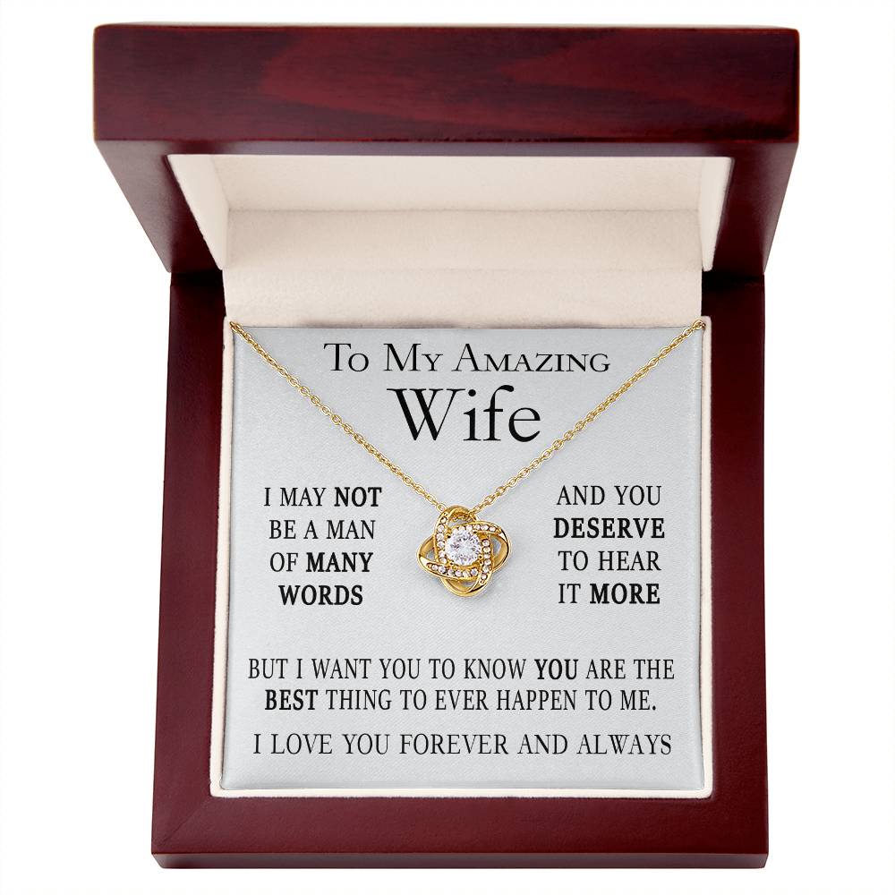 You Deserve To Hear It More Wife Card And Necklace Gift Set