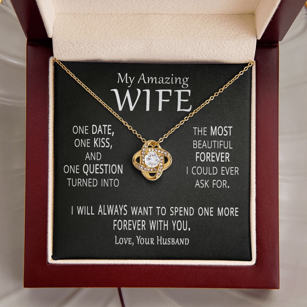 10th Wife anniversary Gift from husband necklace and card Box set