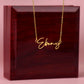 Name Is a Powerful Thing Granddaughter Name Necklace And Card Set