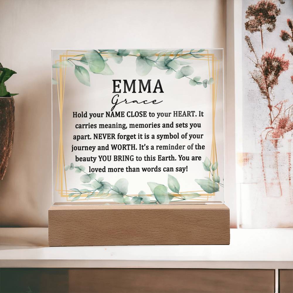Your Name Sets You Apart Personalized Name Sign Green And Gold