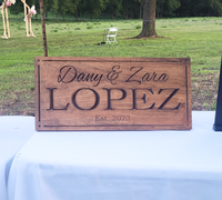 Load image into Gallery viewer, Custom Last Name Sign | Personalized Established Wood Sign
