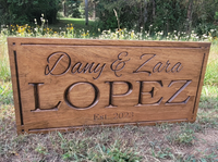 Load image into Gallery viewer, Custom Last Name Sign | Personalized Established Wood Sign
