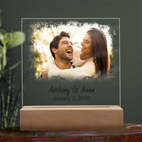 Load image into Gallery viewer, Custom Picture Wedding Date Night Light Sign | Gift For Wife
