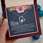 Christmas Gift for Mom Gold Necklace and Card from Daughter son