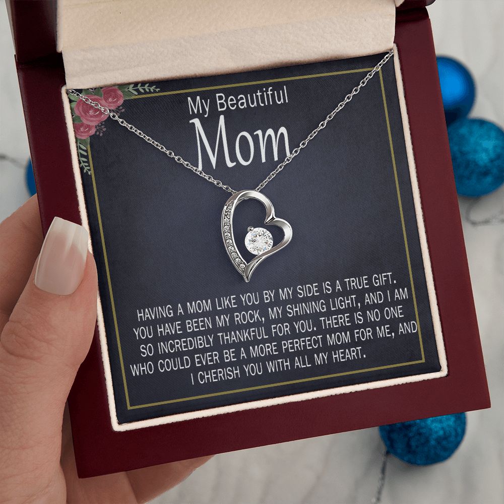 mothers day present from daughter son heart necklace