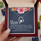 50th Birthday Gift for Mom Necklace and card from Daughter son