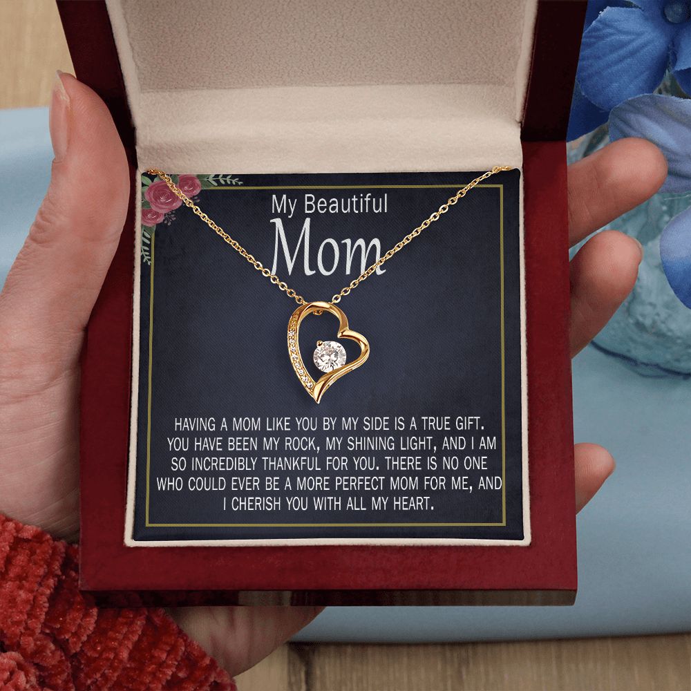 sentimental gift for mom from daughter son gold necklace