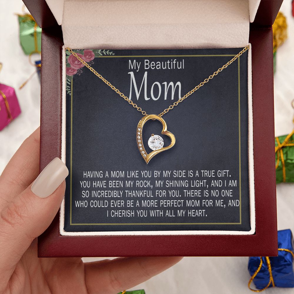 last minute mother's day gift necklace and card from daughter son