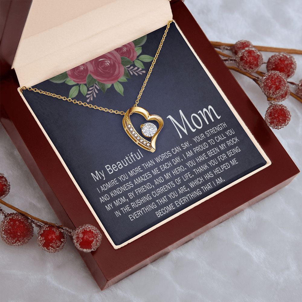 Mother's Day Gift from Daughter 14K White Gold Finish / Standard Box