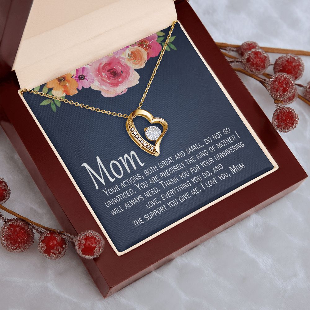 quick birthday gift ideas for mom necklace and card