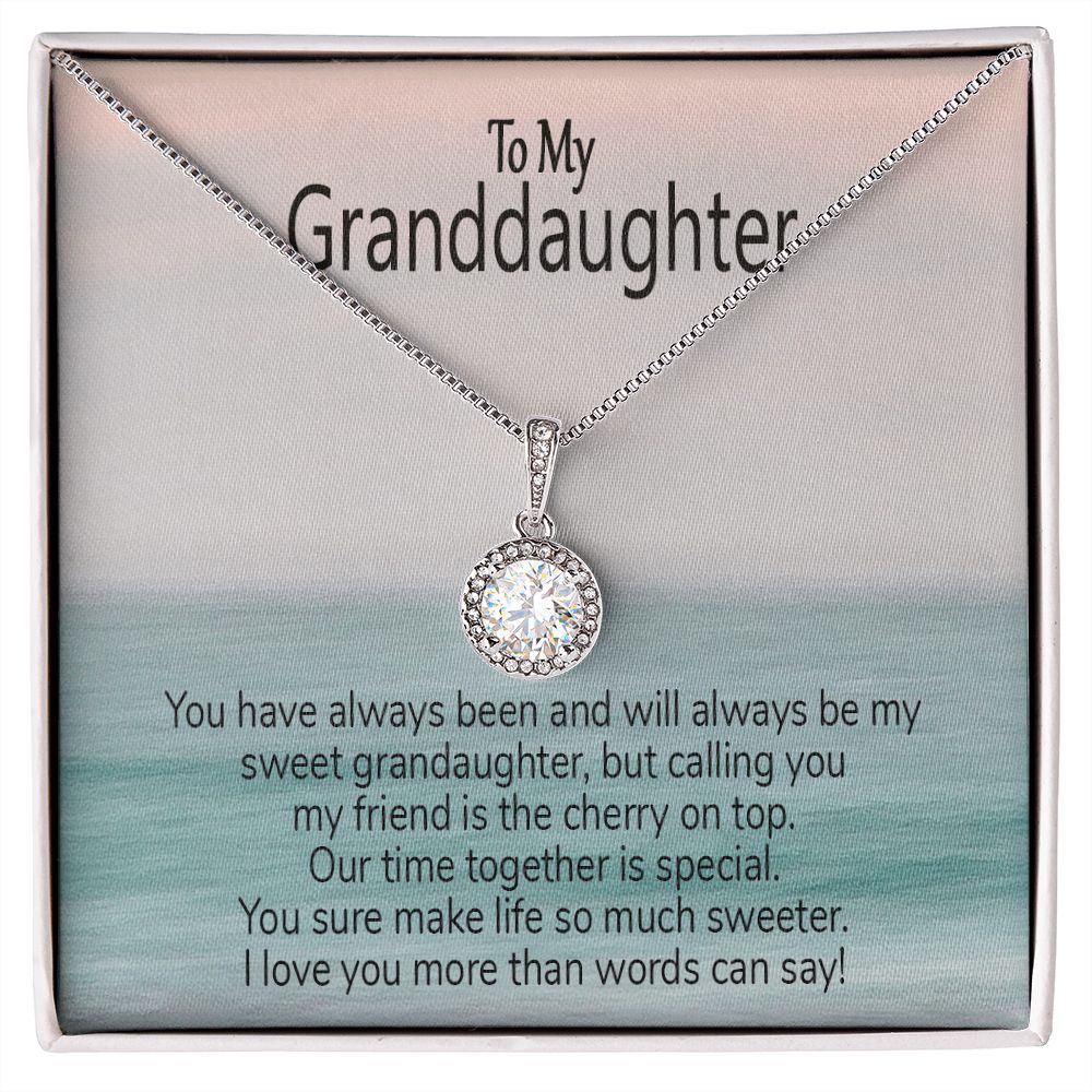 Will Always Be my Sweet Granddaughter Card and Necklace Gift