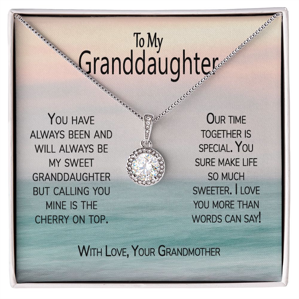 Cherry On Top Grandduaghter Card & Necklace Gift Set