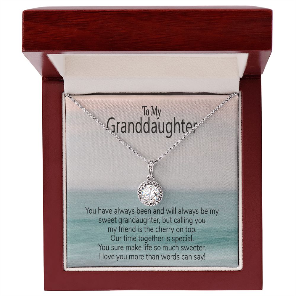 Will Always Be my Sweet Granddaughter Card and Necklace Gift