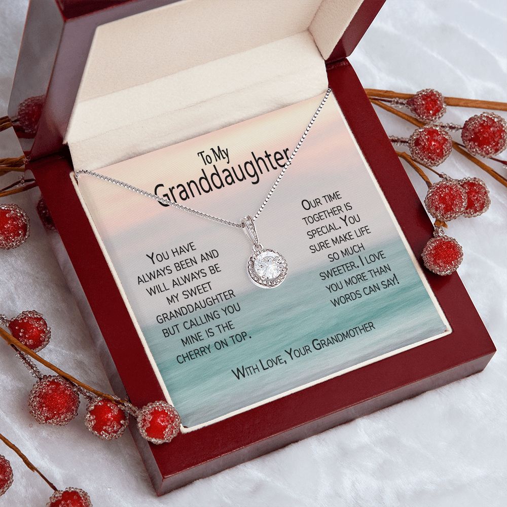 Cherry On Top Grandduaghter Card & Necklace Gift Set