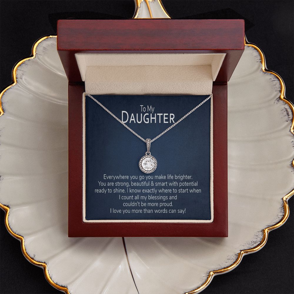 You Make Life Brighter Daughter Card & Necklace Gift Set