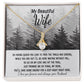 Christmas gift necklace with card for wife who loves hiking from husband