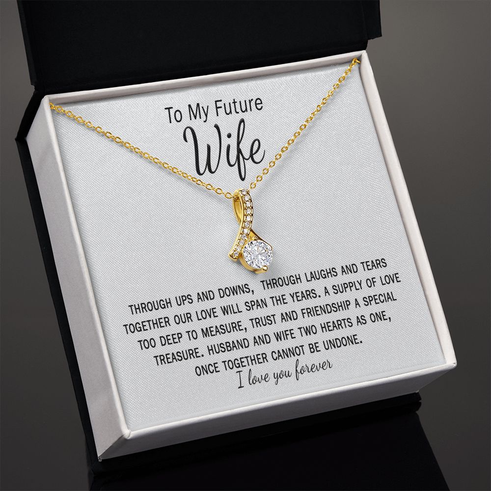 To My Future Wife From Future Husband Message Card Pendant Necklace Jewelry  - Love Couple Christmas Gifts for Wife | CubeBik