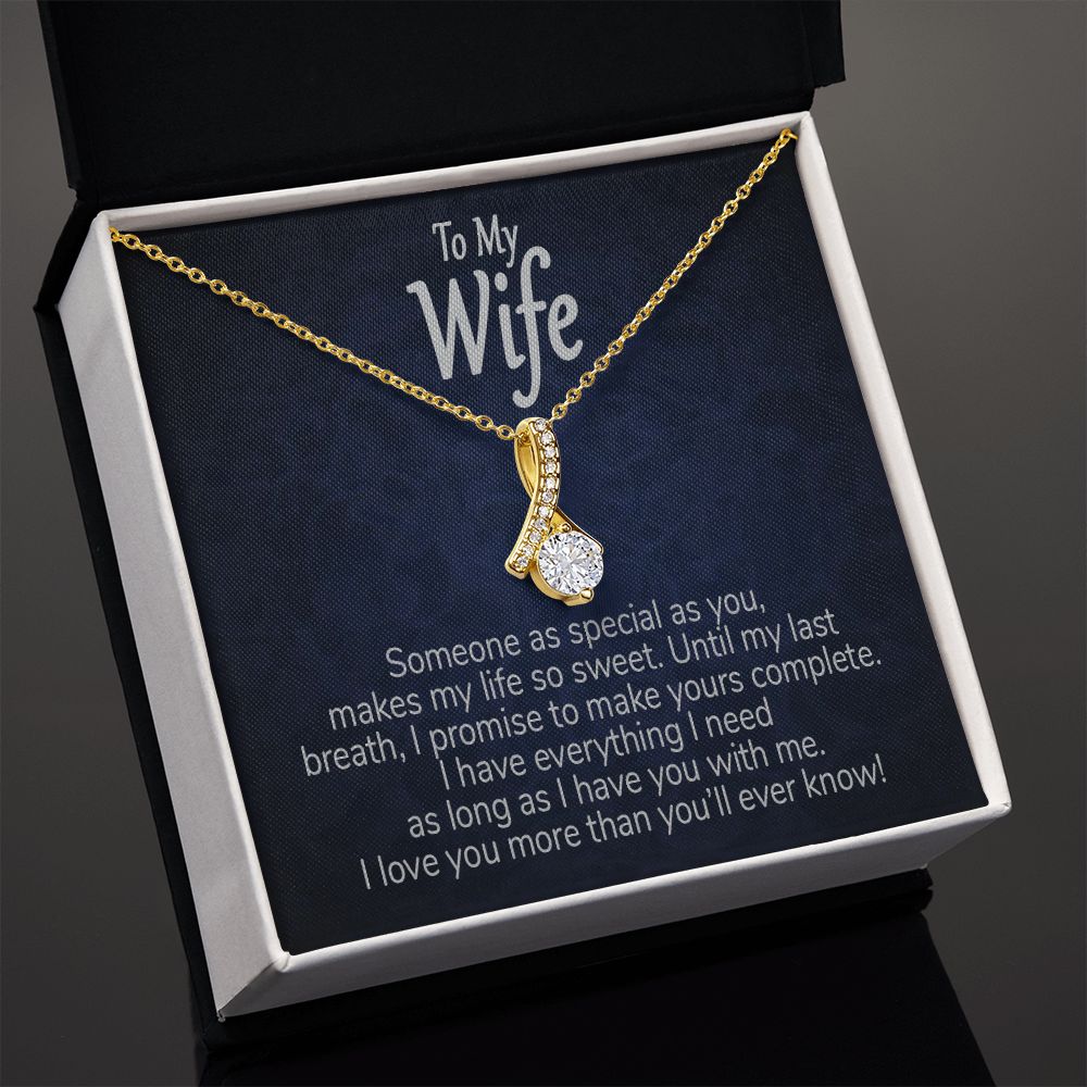 wife card and necklace for mother's day