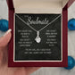 Anniversary gift for soulmate wife girlfriend with card and white gold necklace my solid rock