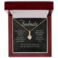 Christmas gift for soulmate wife girlfriend with card and gold necklace my solid rock