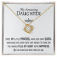 Birthday gift for daughter princess to queen from dad gold necklace