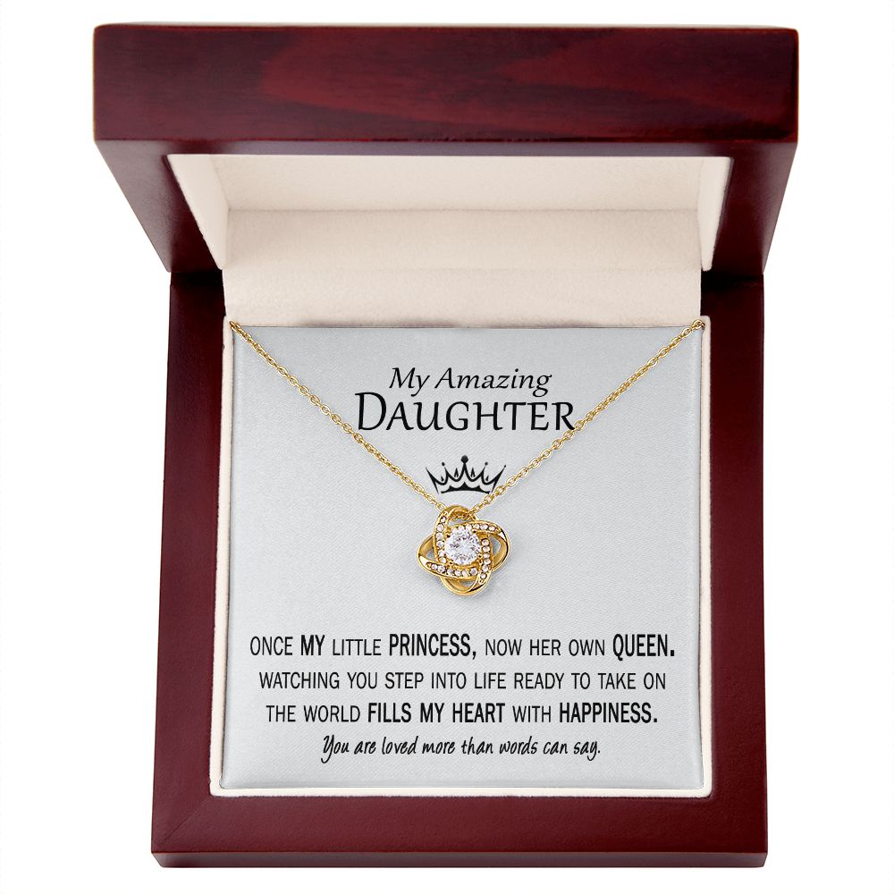 18th Birthday gift for daughter princess to queen from dad mom gold necklace