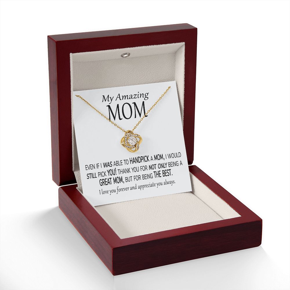 Mother Son Necklace Gift for Mom from Son Mothers Day Gift to Mom with Message Card and Box