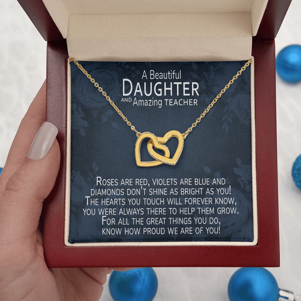 Teacher & Daughter Card With Necklace