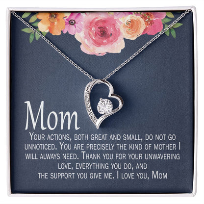 Mother’s Day Gift for Mom Card and Necklace from daughter son