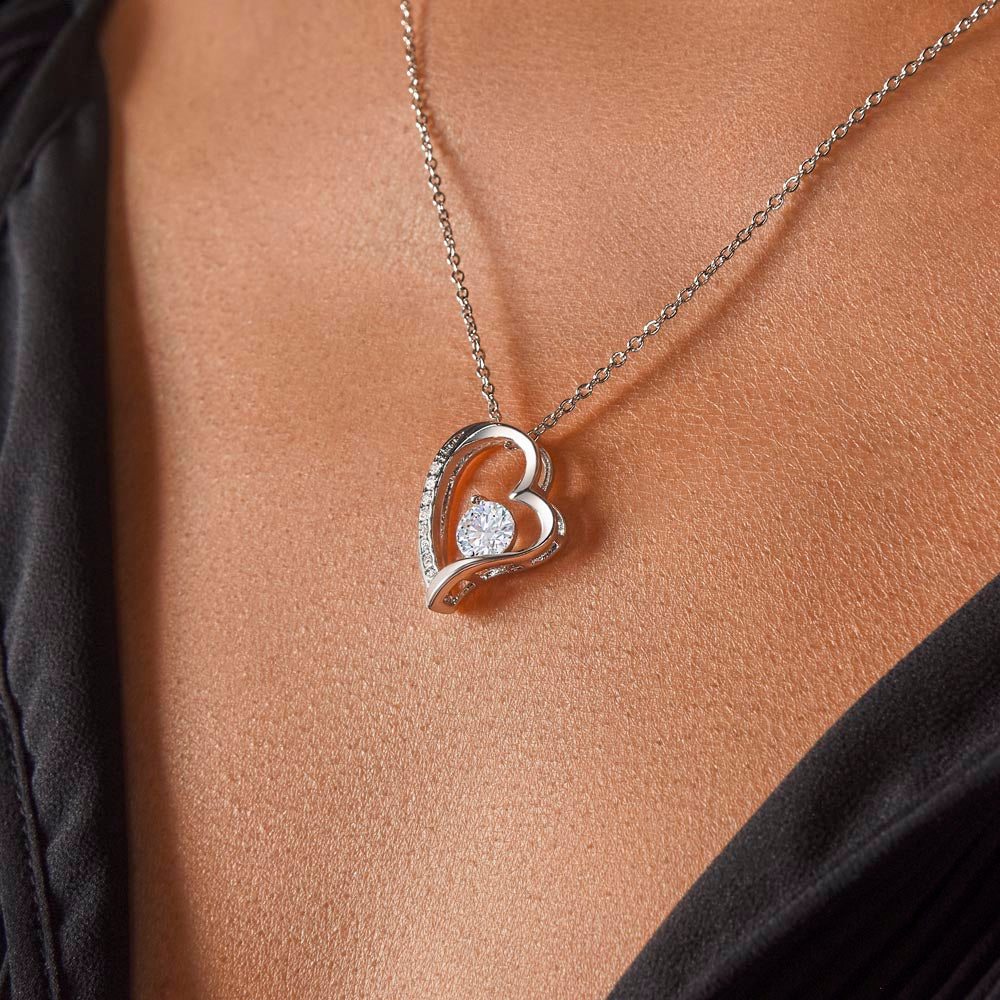 Will Always Need Gift for Mom Card and Heart Necklace