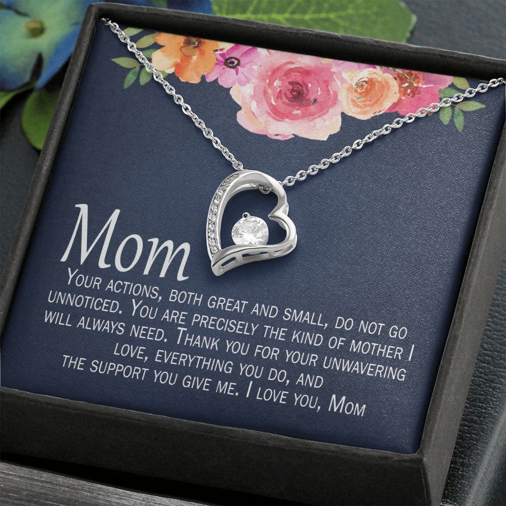 Special Mother’s Day Gift for Mom Card and Necklace from daughter son