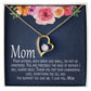 Mother’s Day Gift for Mom Card and gold Necklace from daughter son