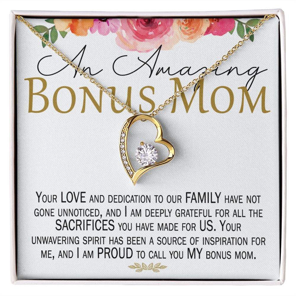 Bonus Mom Christmas Gift - Forever Love Necklace, Gift For Mom, Mom  Christmas Gift, Gift From Daughter, Mom Gift, Necklace For Mom, Christmas  Gifts 