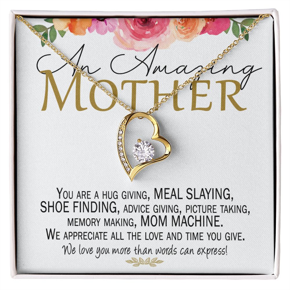 My Whole World, My Mom- Mother's Day Gift from Son to Mom/Mother's Day Gift from Daughter to Mom - 14K White Gold Finish / Standard Box