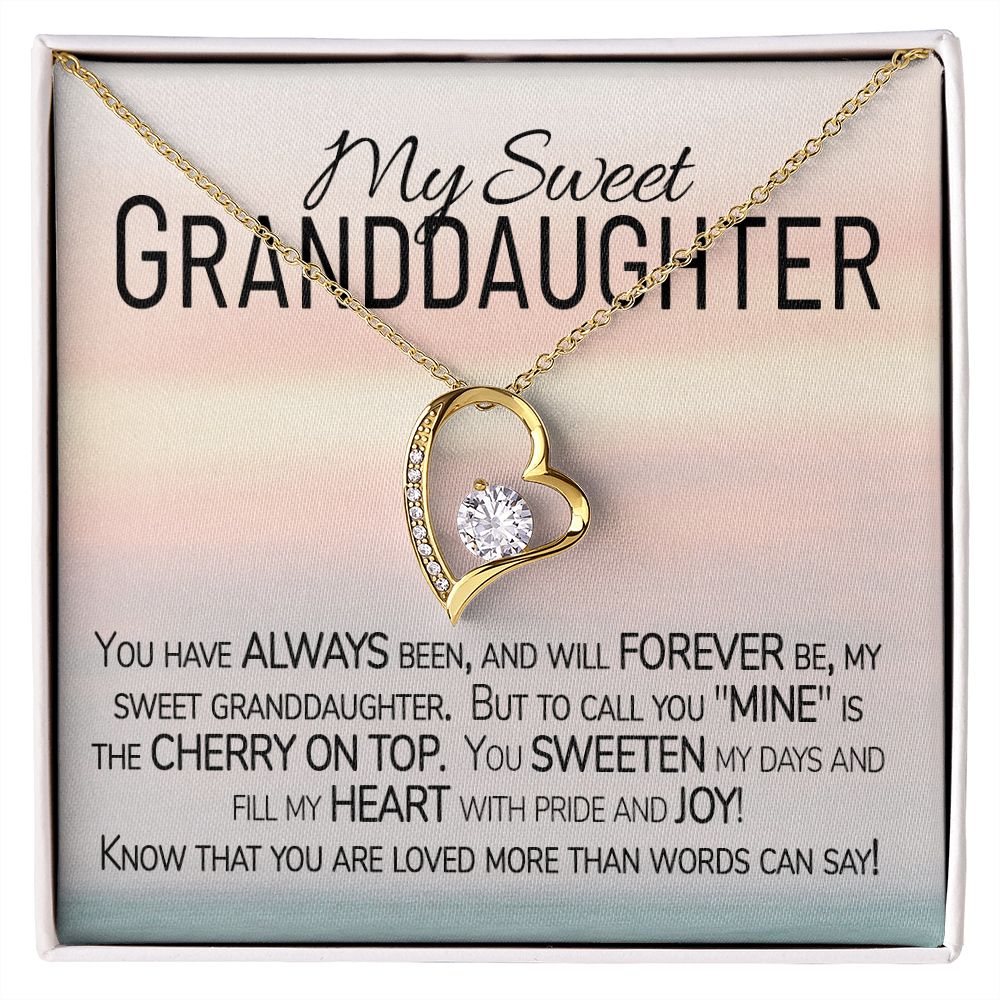Wedding shower gift Necklace Card to granddaughter from grandmother