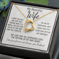 Anniversary gift card and necklace for wife with heart pendant from husband