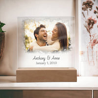 Load image into Gallery viewer, Custom Picture Wedding Date Night Light Sign | Gift For Wife
